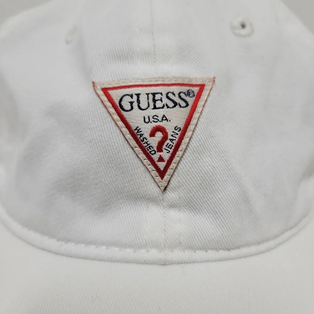 GUESS Women's Baseball Hat White 100% Cotton